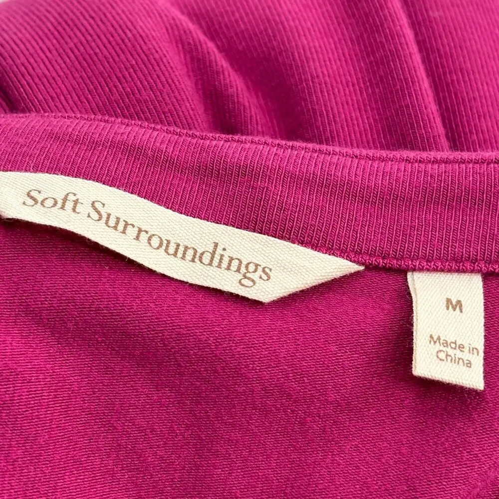 Soft Surroundings Dark Fuchsia Pink Marla Knit Dress